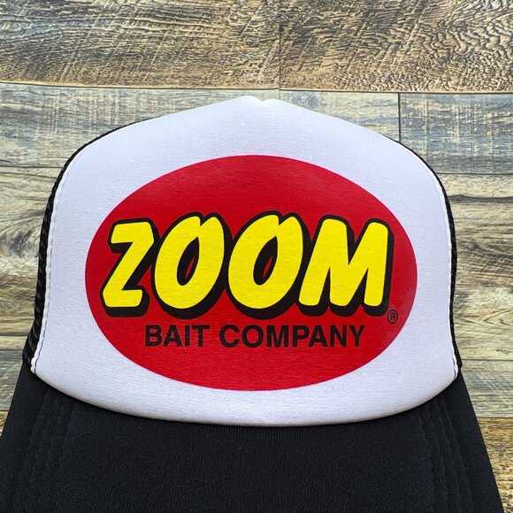 Zoom Bait Company Mens Trucker Hat Black Snapback Hooks Reels Fishing Hunting - Picture 2 of 7